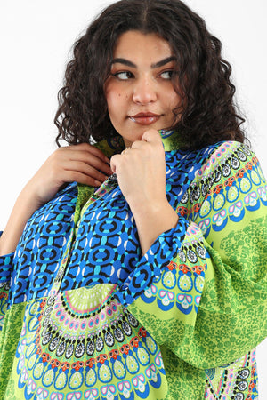 Printed Maxi Dress - Clue Wear