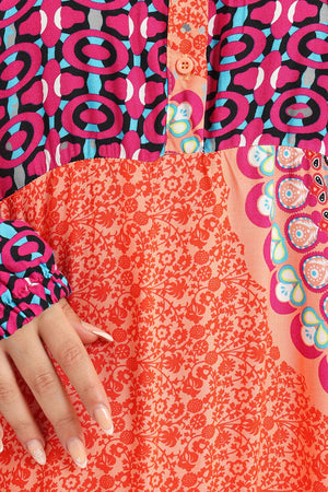 Printed Maxi Dress - Clue Wear