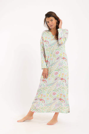 Printed Multicolor Nightgown - Carina - كارينا