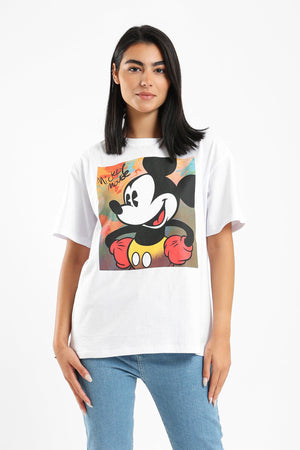 Printed Short Sleeves T-shirt - Clue Wear