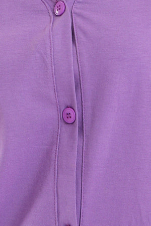 Purple V-Neck Dress - Carina - كارينا