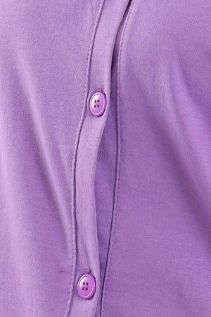 Purple V-Neck Dress - Carina - كارينا