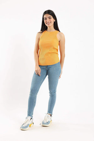 Racer Back Ribbed Top - Carina - كارينا