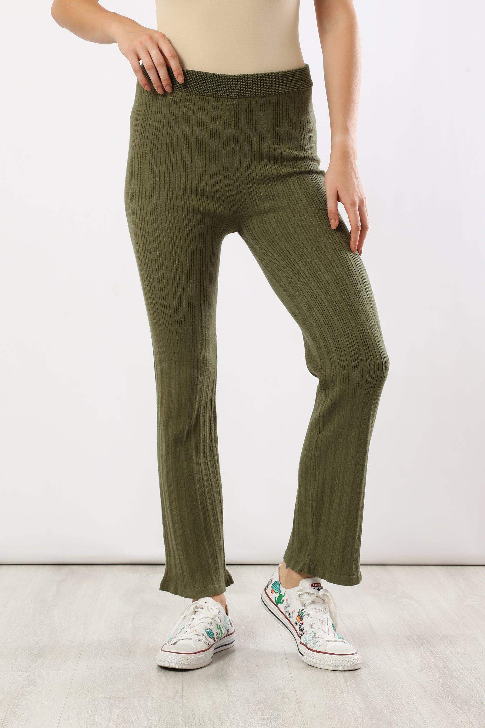 Ribbed Flare Lounge Pants - Carina - كارينا