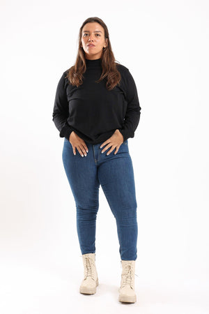 Ribbed Hemline Pullover - Clue Wear