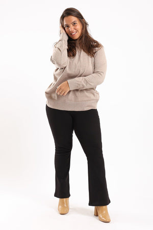Ribbed Hemline Pullover - Clue Wear