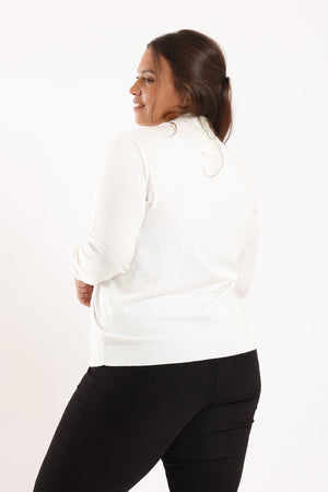 Ribbed Hemline Pullover - Clue Wear