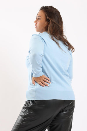 Ribbed Hemline Pullover - Clue Wear