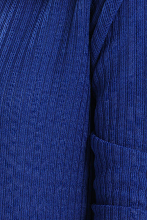 Ribbed Maxi Dress With Long Sleeves - Clue Wear