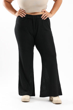 Ribbed Viscose Pants - Clue Wear