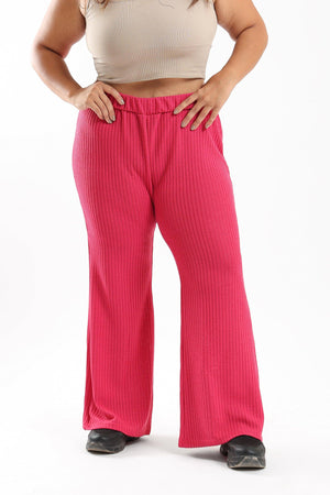 Ribbed Viscose Pants - Clue Wear