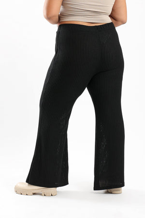 Ribbed Viscose Pants - Clue Wear