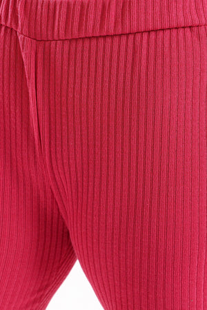 Ribbed Viscose Pants - Clue Wear