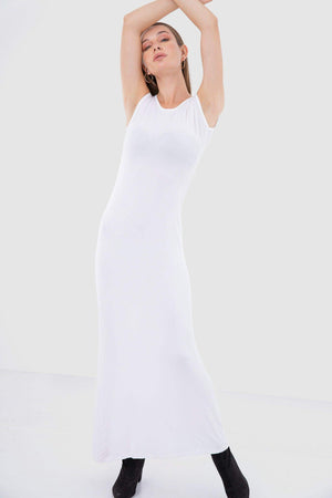 Round Neck Long Sleeveless Dress - Carina - كارينا