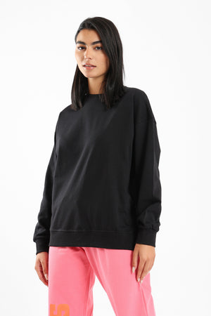 Round Neck Plain Sweatshirt - Clue Wear