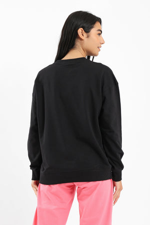 Round Neck Plain Sweatshirt - Clue Wear