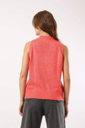 Round Neck Wool Vest - Carina - كارينا