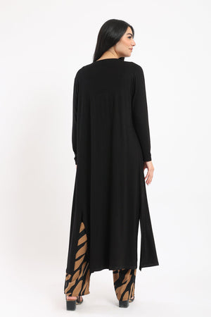 Side Slits Longline Cardigan - Clue-wear