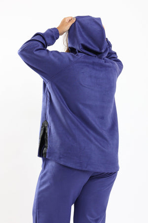 Sports Sweatshirt With 2 Slits - Clue Wear