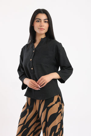 Stand Collar Shirt - Clue Wear