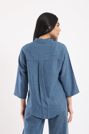 Stand Collar Shirt - Clue Wear
