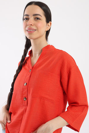 Stand Collar Shirt - Clue Wear
