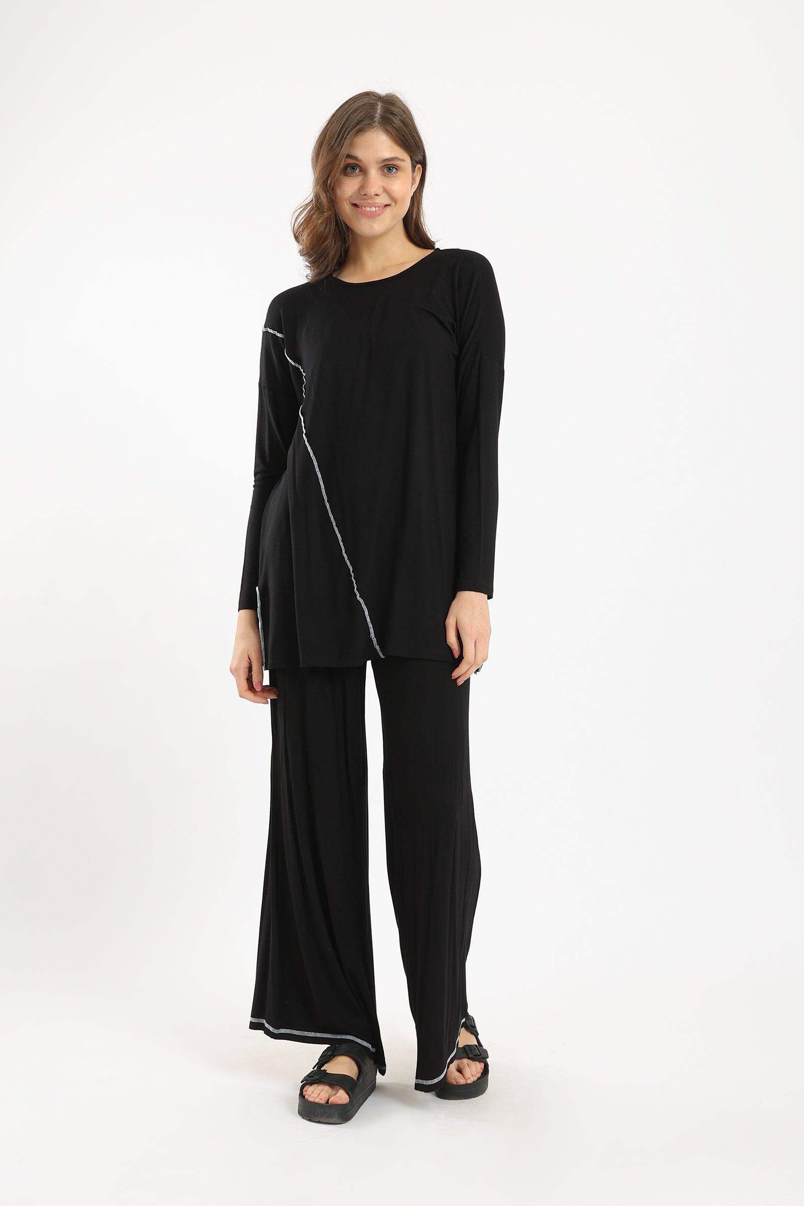 Stitched Line Lounge Top - Carina - كارينا