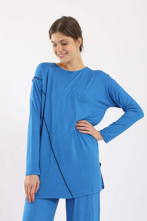 Stitched Line Lounge Top - Carina - كارينا
