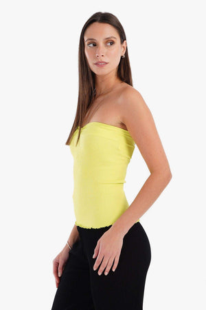 Strapless Ribbed Top - Carina - كارينا