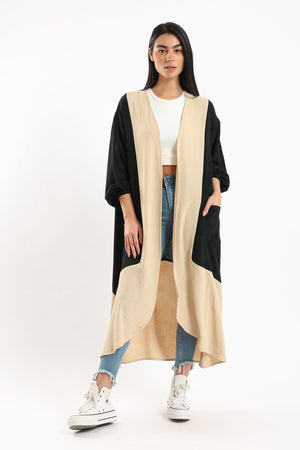 Two-Color Relaxed Kimono - Clue Wear