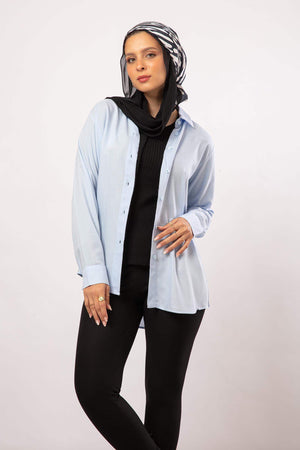 Viscose Classic Collar Shirt - Carina - كارينا
