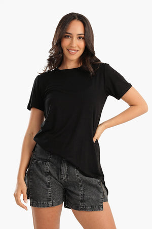Viscose Plain Lounge T-Shirt - Carina - كارينا