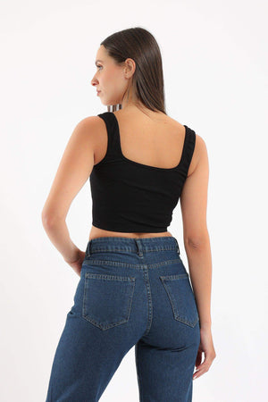 Wide Strap Crop Top - Carina - كارينا