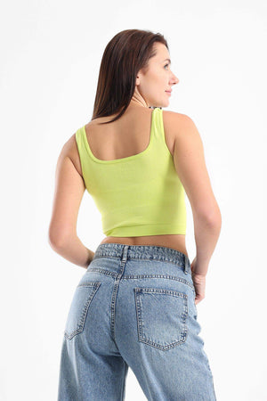 Wide Strap Crop Top - Carina - كارينا
