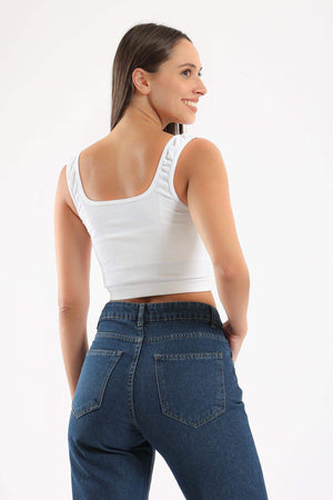 Wide Strap Crop Top - Carina - كارينا