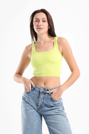 Wide Strap Crop Top - Carina - كارينا