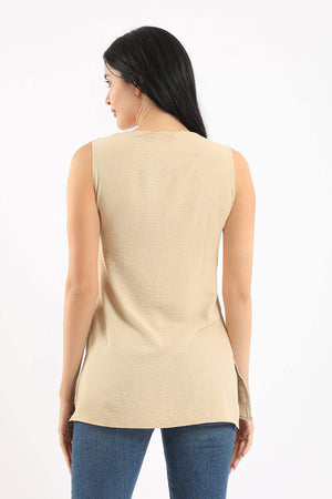Wide Strap Sleeveless Top - Carina - كارينا