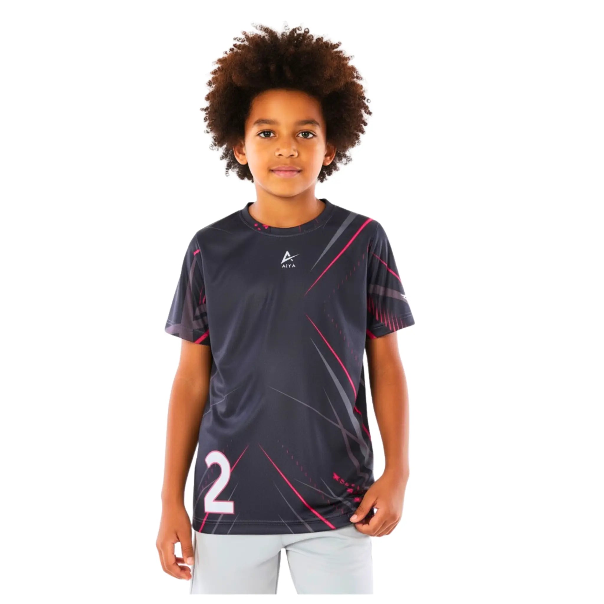 Abstract Performance Sports T-Shirt - Black