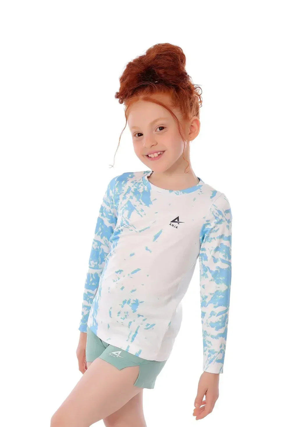 Blue Marble Long Sleeve Jersey - Blue