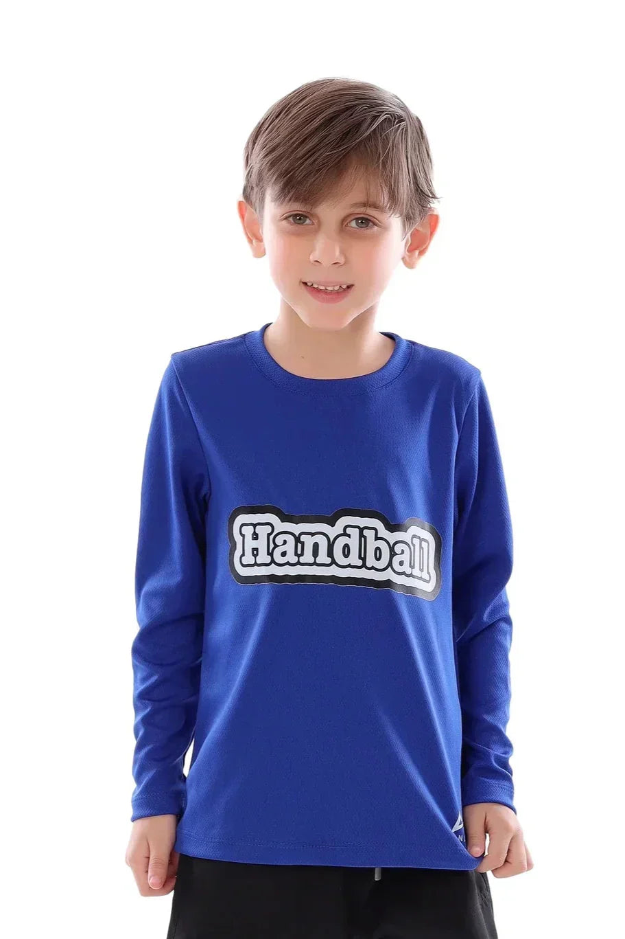 Handball Graphic Long Sleeve T-Shirt - Blue