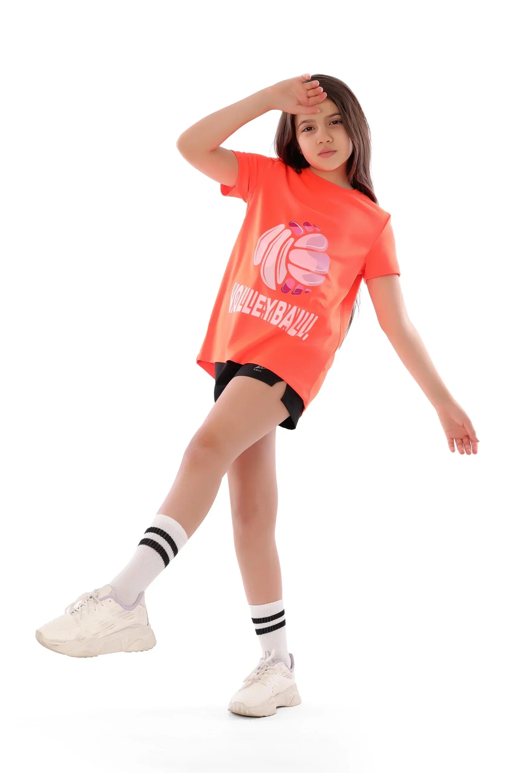 Volleyball Graphic T-Shirt - Orange