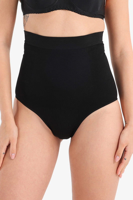 High-Waist Shapewear Panty Black