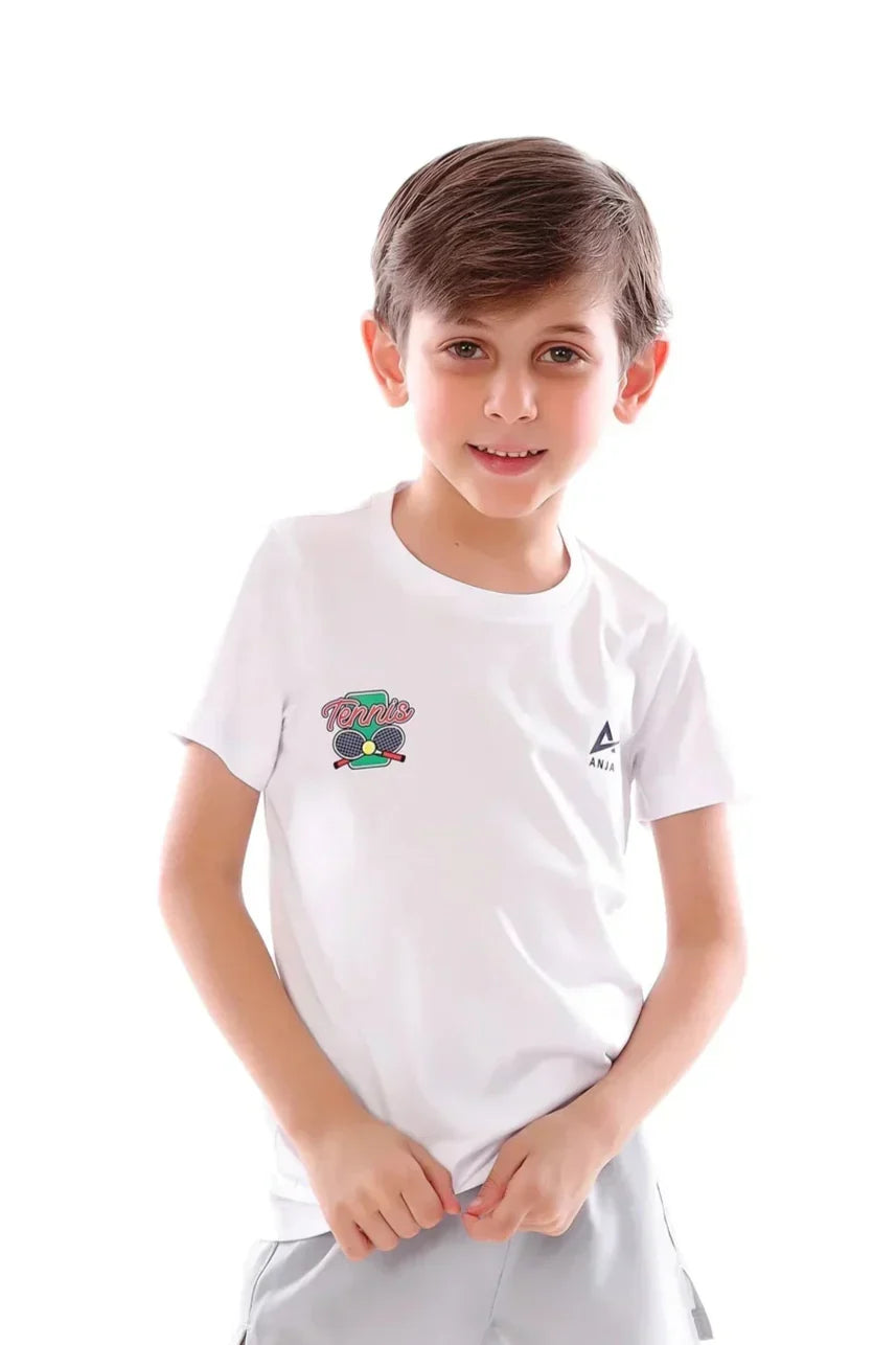 Classic Tennis Graphic T-Shirt - White