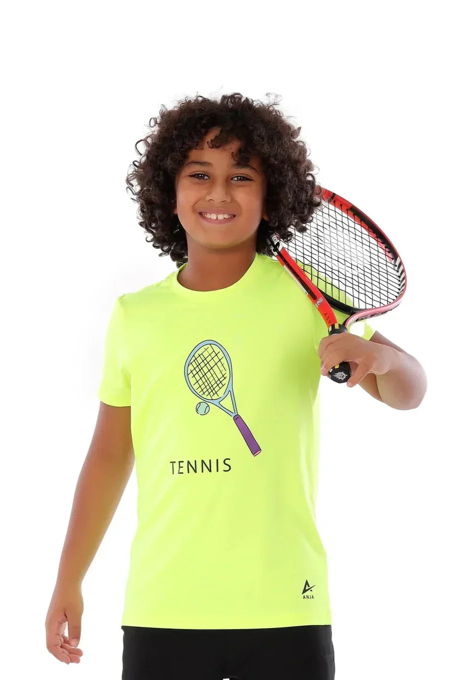 Tennis Racket Graphic T-Shirt - Yellow