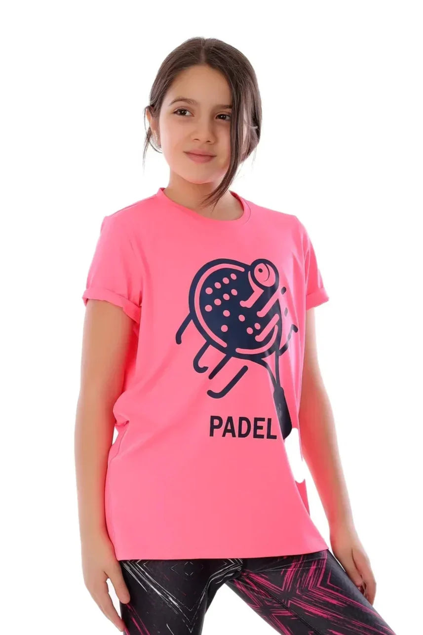 Padel Graphic T-Shirt - Pink