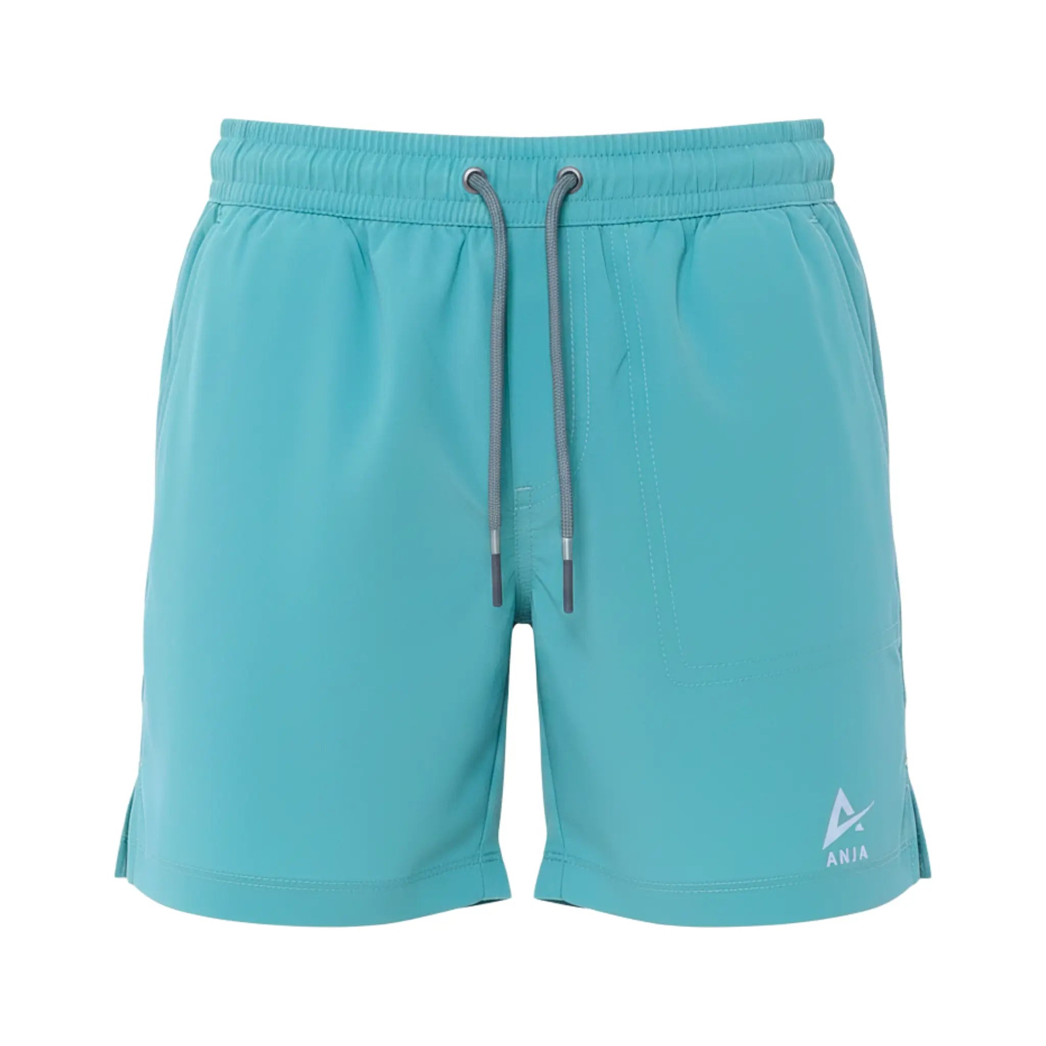 Drawstring Athletic Shorts - Turquoise