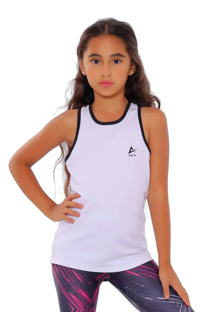 Classic Racerback Athletic Tank Top - White