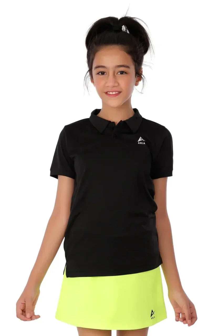 Short Sleeve Polo T-Shirt - Black