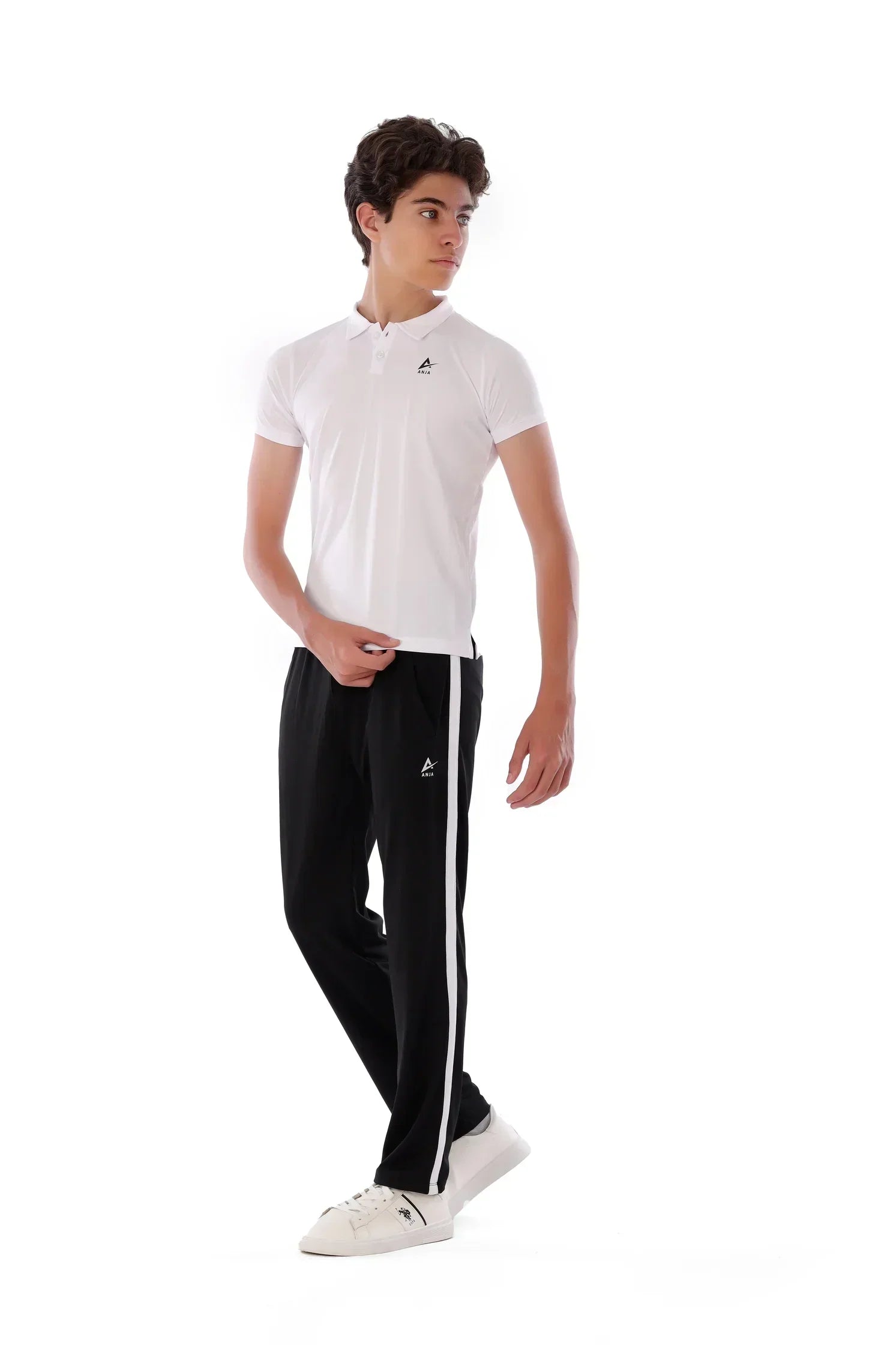 Side Stripe Track Pants - Black