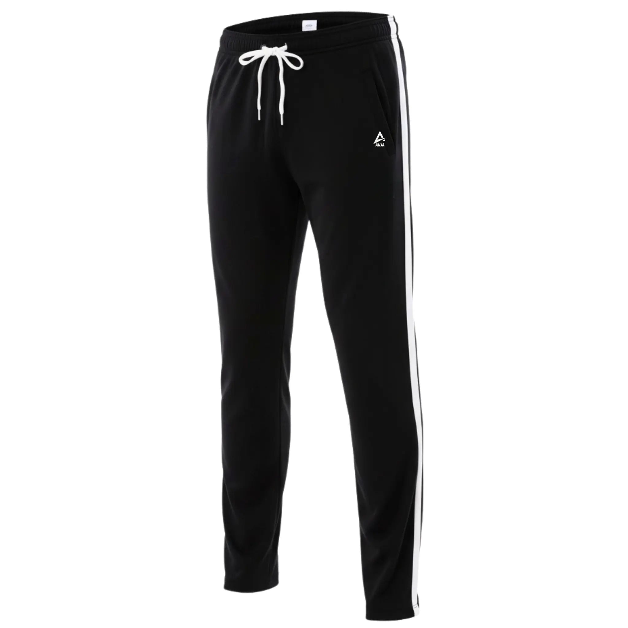 Side Stripe Track Pants - Black